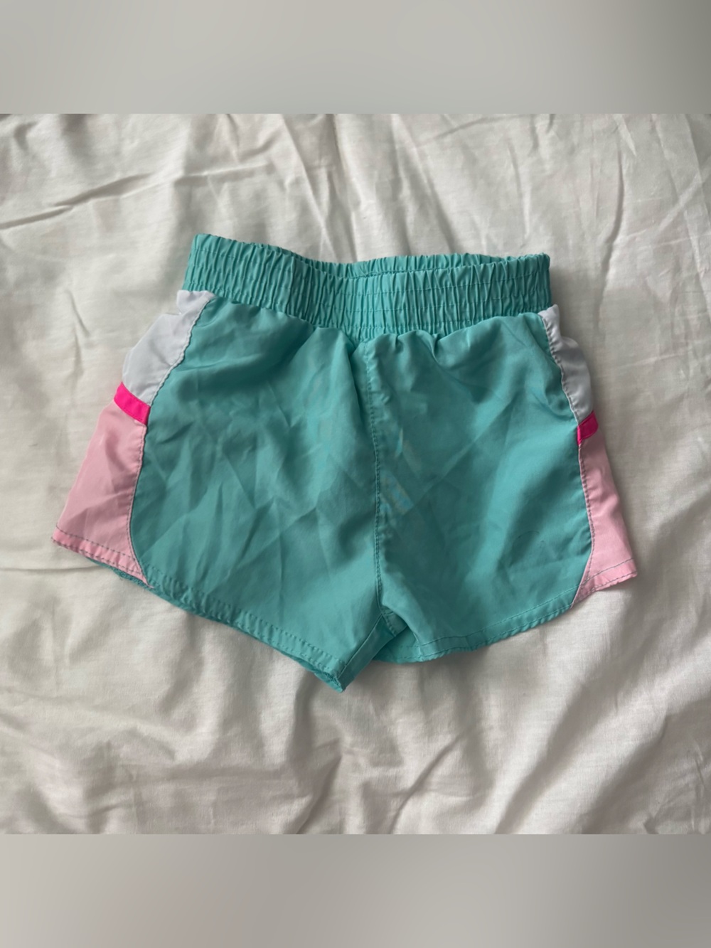 Retro Champion Authentic Athletic Colorblock Shorts Teal 2T